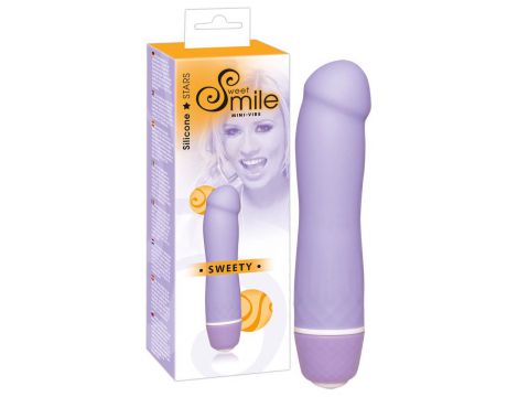 Mini wibrator Sweet Smile fioletowy silikonowy 12 cm - 8