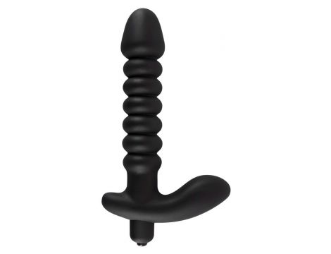 Wibrator analny silikonowy Black Velvets czarny 17 cm - 3