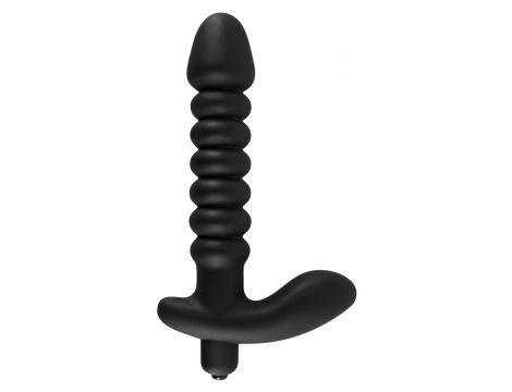 Wibrator analny silikonowy Black Velvets czarny 17 cm - 4