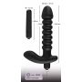 Wibrator analny silikonowy Black Velvets czarny 17 cm - 11