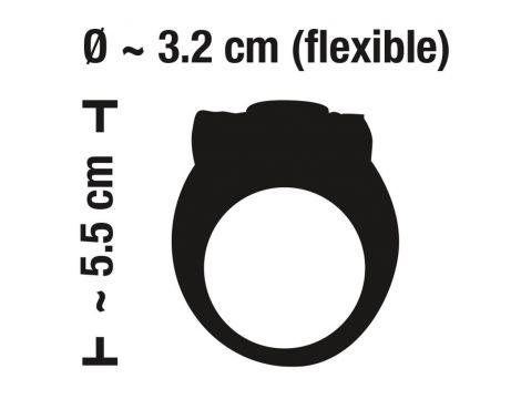 Wibrujący pierścień erekcyjny Sweet Smile silikonowy czarny 3,2 cm - 10