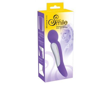Wibrator dwustronny Sweet Smile fioletowy USB 22 cm - 2