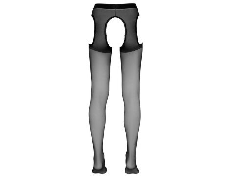 Erotyczne rajstopy jedwabiste koronkowe Cottelli czarne L/XL - 13