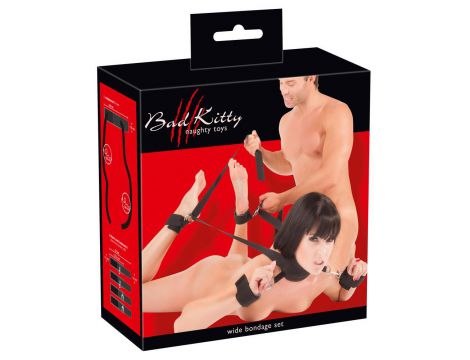 Zestaw bondage Bad Kitty BK czarny 155 cm - 2