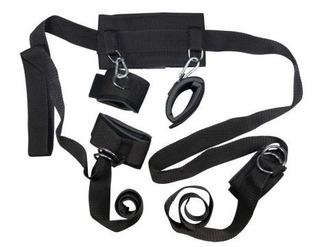 Zestaw bondage Bad Kitty BK czarny 155 cm - 4