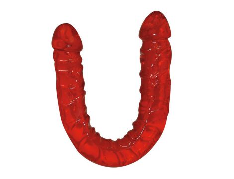 Podwójne dildo TPE You2Toys Ultra Dong czerwone 43 cm - 3