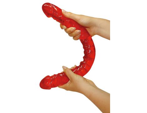 Podwójne dildo TPE You2Toys Ultra Dong czerwone 43 cm - 5