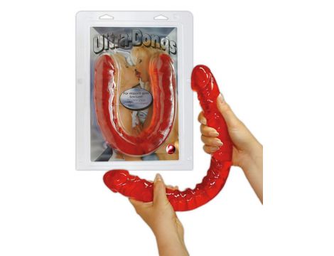 Podwójne dildo TPE You2Toys Ultra Dong czerwone 43 cm - 7