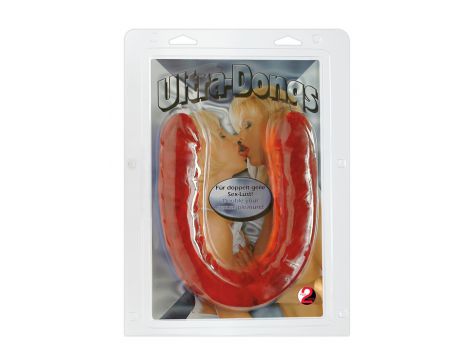 Podwójne dildo TPE You2Toys Ultra Dong czerwone 43 cm - 2