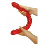 Podwójne dildo TPE You2Toys Ultra Dong czerwone 43 cm - 7