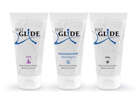 Zestaw lubrykantów Just Glide Waterbased Toys Anal 3x50ml