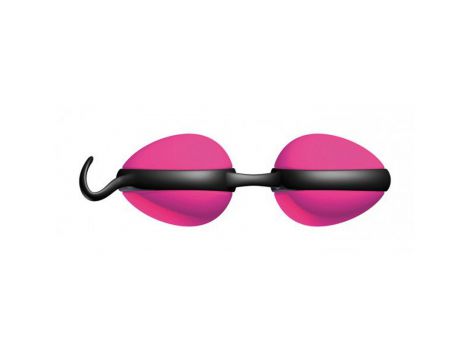 Kulki silikonowe Joyballs Secret JoyDivision różowo czarne 11 cm - 2