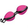 Kulki silikonowe Joyballs Secret JoyDivision różowo czarne 11 cm - 6