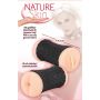 Masturbator Nature Skin z pochwą i odbytem skóra 14 cm - 14
