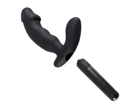 Wibrator analny Rebel czarny silikonowy 15 cm - 10