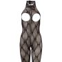 Bodystocking koronkowy bezopiersiowy NO:XQSE czarny S L - 6