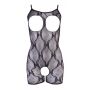 Bodystocking koronkowy otwarty NO:XQSE czarny L/XL - 7