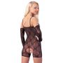 Bodystocking koronkowy otwarty NO:XQSE czarny L/XL - 9
