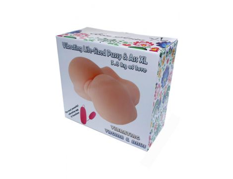 Realistyczny masturbator wagina pośladki XL z wibracją Lyla 23 cm - 2
