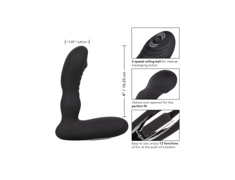 Sonda analna Calexotics Eclipse z rotującą kulką czarna - 14