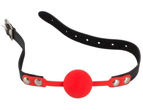 Knebel silikonowy czerwony Bad Kitty 4 cm - 3