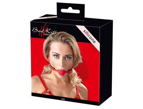 Knebel silikonowy czerwony Bad Kitty 4 cm - 7