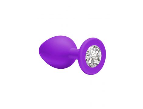 Plug-Anal Plug Emotions Cutie Medium Purple clear crystal - 3