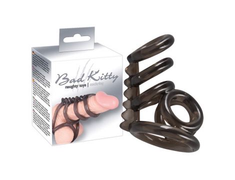 Pierścień erekcyjny Bad Kitty sześciopierścieniowy 7 cm - 12