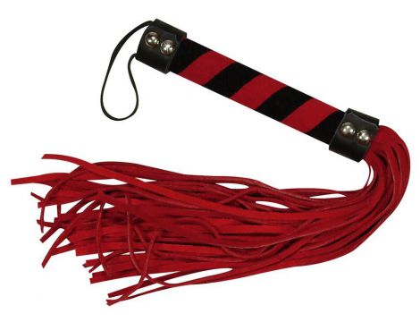Flogger Bad Kitty czarno czerwony 38 cm - 2