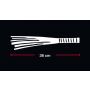 Flogger Bad Kitty czarno czerwony 38 cm - 7