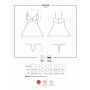 Babydoll koronkowy Obsessive biały z stringami S/M - 13