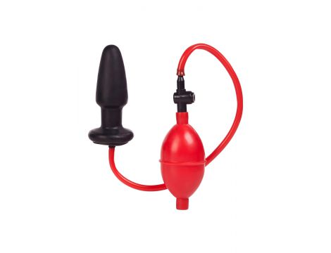 Plug analny pompowany Calexotics lateksowy czarny 9,5 cm