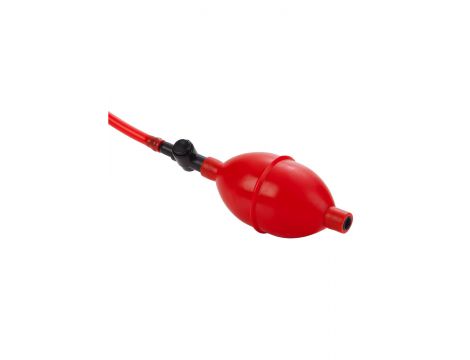 Plug analny pompowany Calexotics lateksowy czarny 9,5 cm - 7