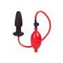Plug analny pompowany Calexotics lateksowy czarny 9,5 cm - 2