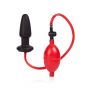 Plug analny pompowany Calexotics lateksowy czarny 9,5 cm - 3