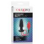 Plug analny pompowany Calexotics lateksowy czarny 9,5 cm - 5