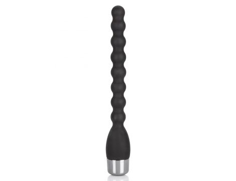 Silikonowy wibrujący korek analny Calexotics czarny 24 cm - 2