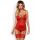 Gorset i stringi Lovica Obsessive czerwony S/M