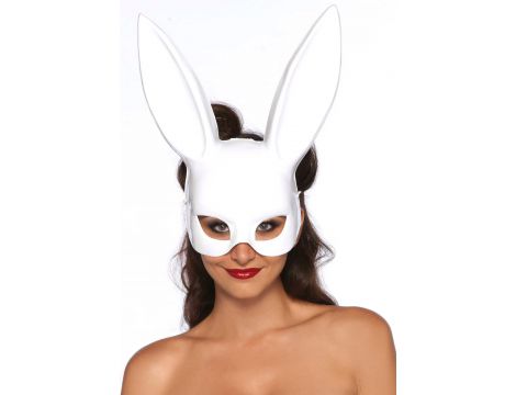 Maska królicza Masquerade biała Leg Avenue