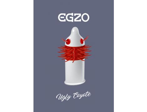 Prezerwatywy Egzo Ugly Coyote z wypustkami - 2