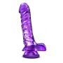 Dildo żelowe Blush B Yours Basic 8 fioletowe - 3