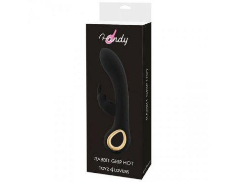 Wibrator króliczek silikonowy Toyz4lovers czarny USB 19 cm