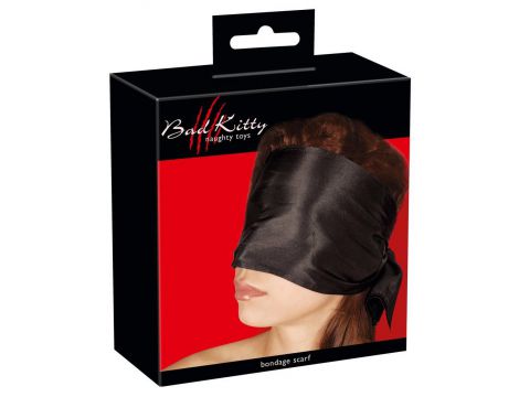 Szalik bondage Bad Kitty czarny satynowy 120 cm