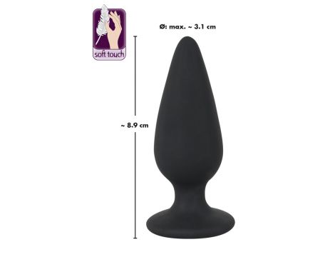 Korek analny Heavy Black Velvets M czarny 8,9 cm - 11