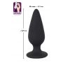 Korek analny Heavy Black Velvets M czarny 8,9 cm - 14