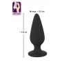 Korek analny Black Velvets Heavy Plug S czarny 7,8 cm - 12