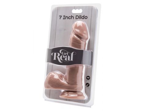 Dildo realistyczne ToyJoy Get Real z jądrami jasna skóra 18 cm - 3