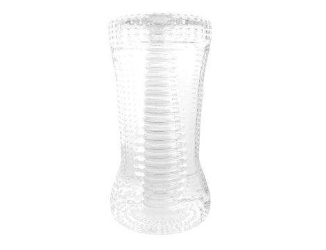 Masturbator falisty Me You Us Ripple przezroczysty 13 cm - 4