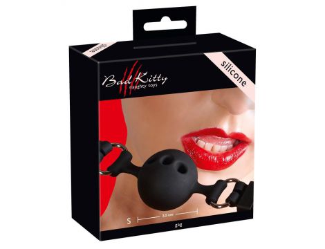 Knebel silikonowy Bad Kitty czarny 3 5 cm