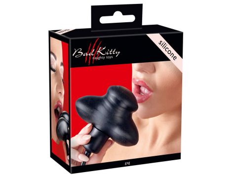 Knebel nadmuchiwany silikonowy Bad Kitty czarny 12 cm